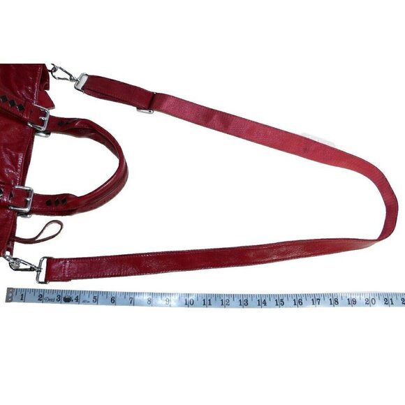 VICENZO red leather tote, shoulder bag, handbag, purse - Picture 10 of 10